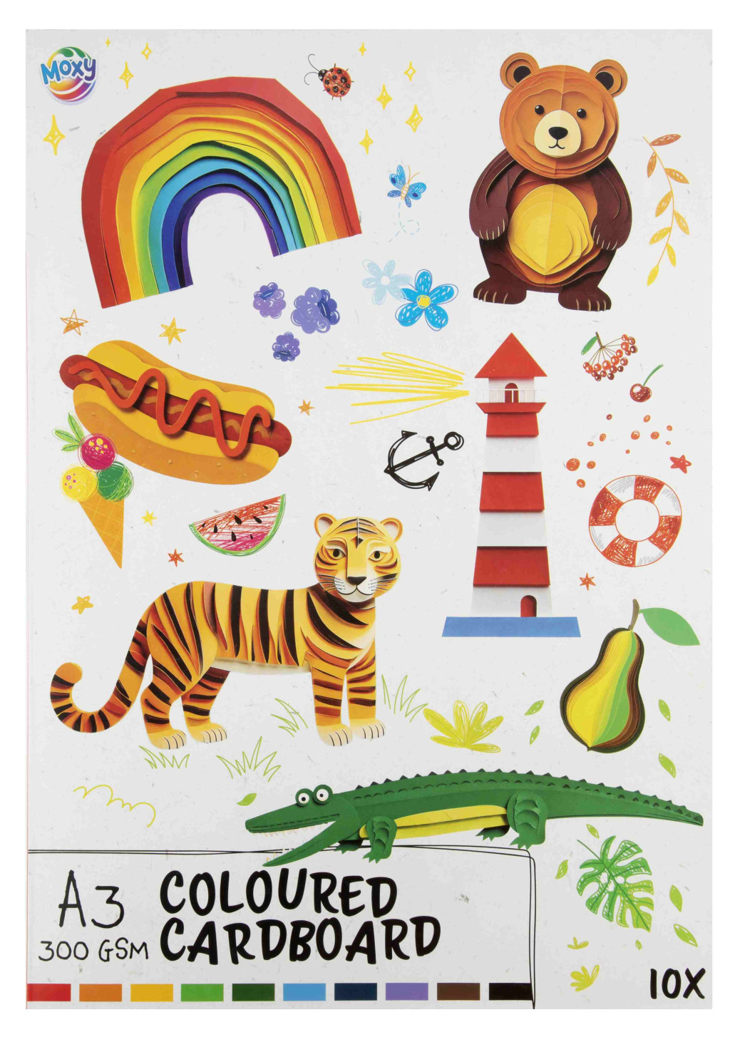 Colour Moxy colored cardboard paper set 10 sheets – tootepilt