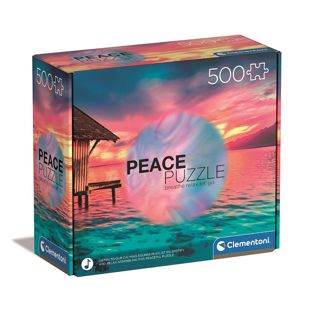 Colour Paradise Sunset 500-osaline Peace pusle by Clementoni – tootepilt