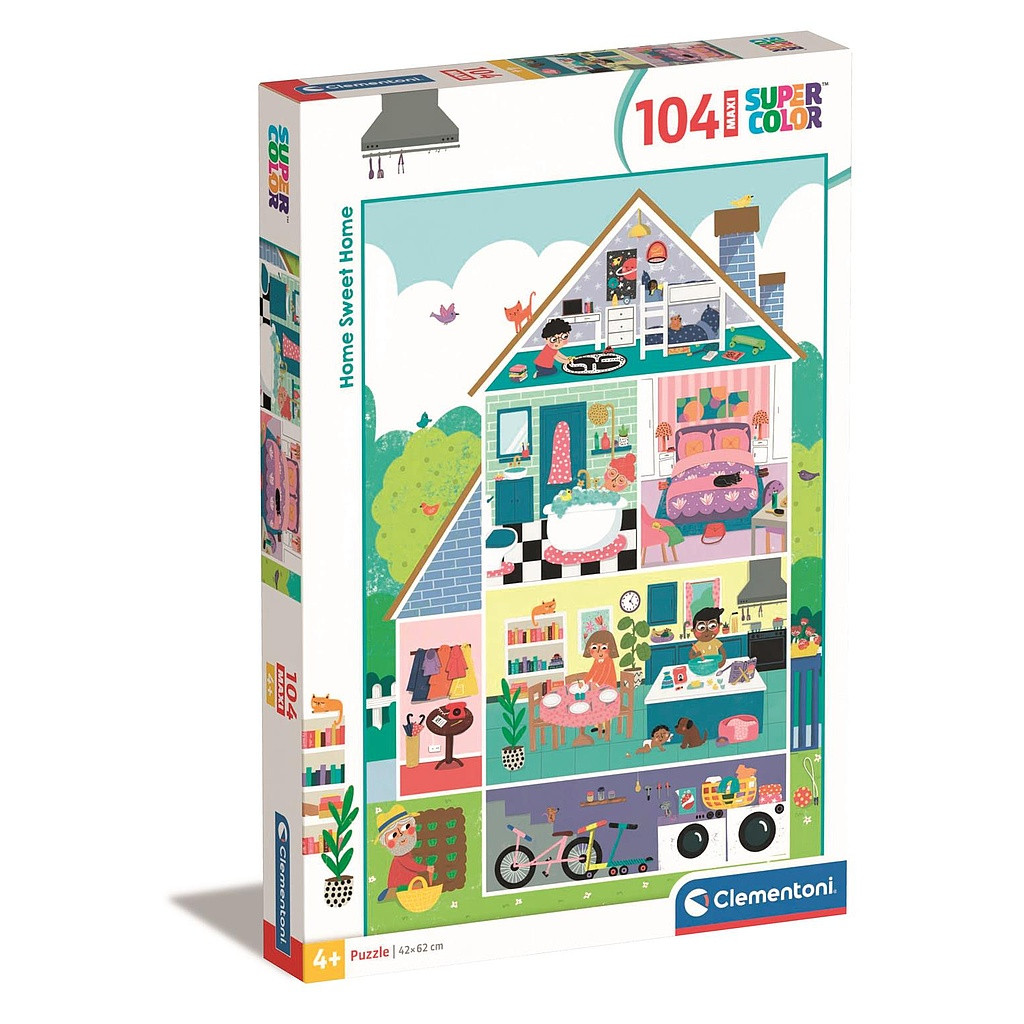 Colour Sweet Home 104-osaline maxi pusle Clementoni – tootepilt