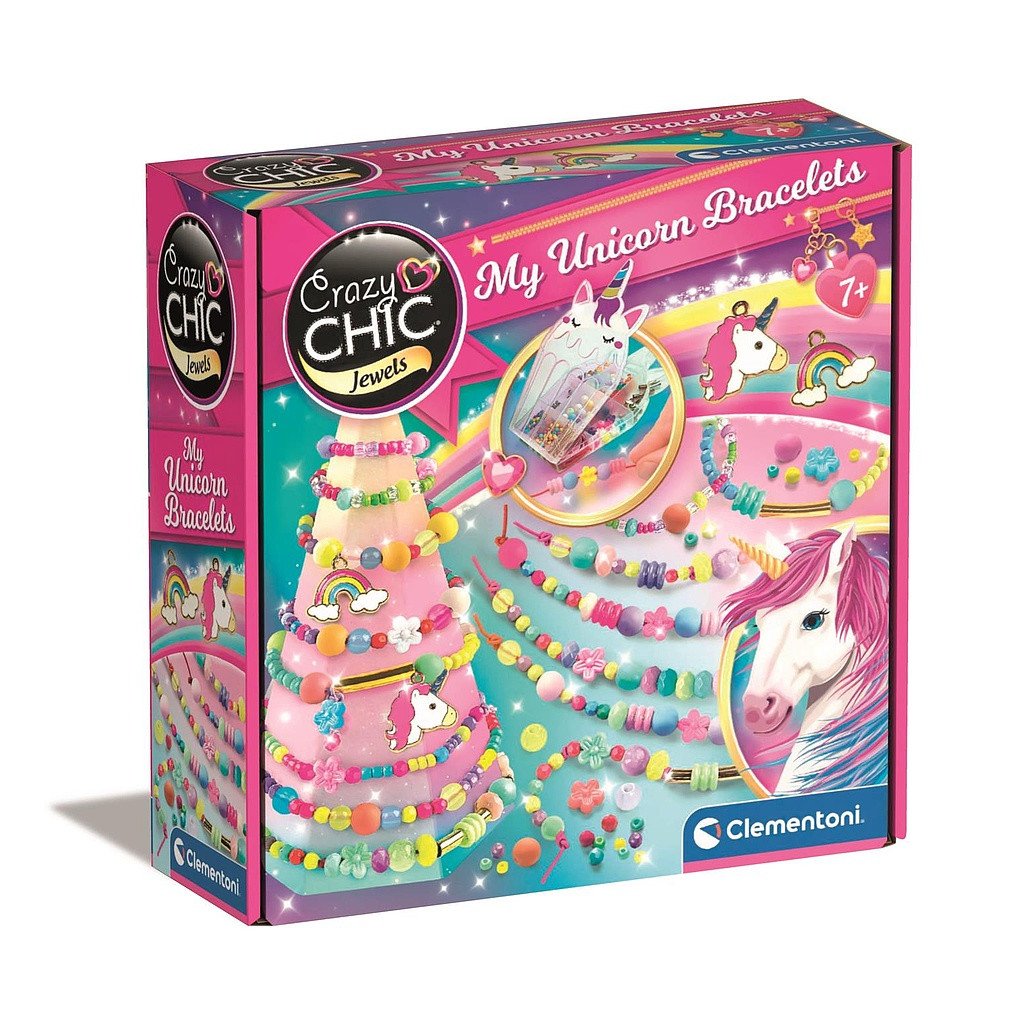 Crazy Chic Unicorn käevõrude valmistamise komplekt Clementoni – tootepilt