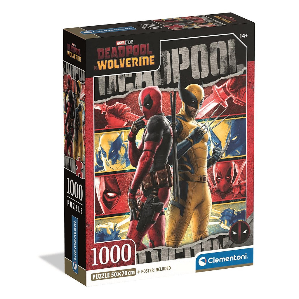 Deadpool Wolverine & 1000-osaline Compact pusle Clementoni – tootepilt