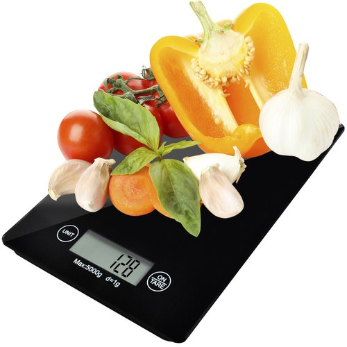 Digitaalne klaasist köögikaal, 5 kg, 1 g mõõtesamm