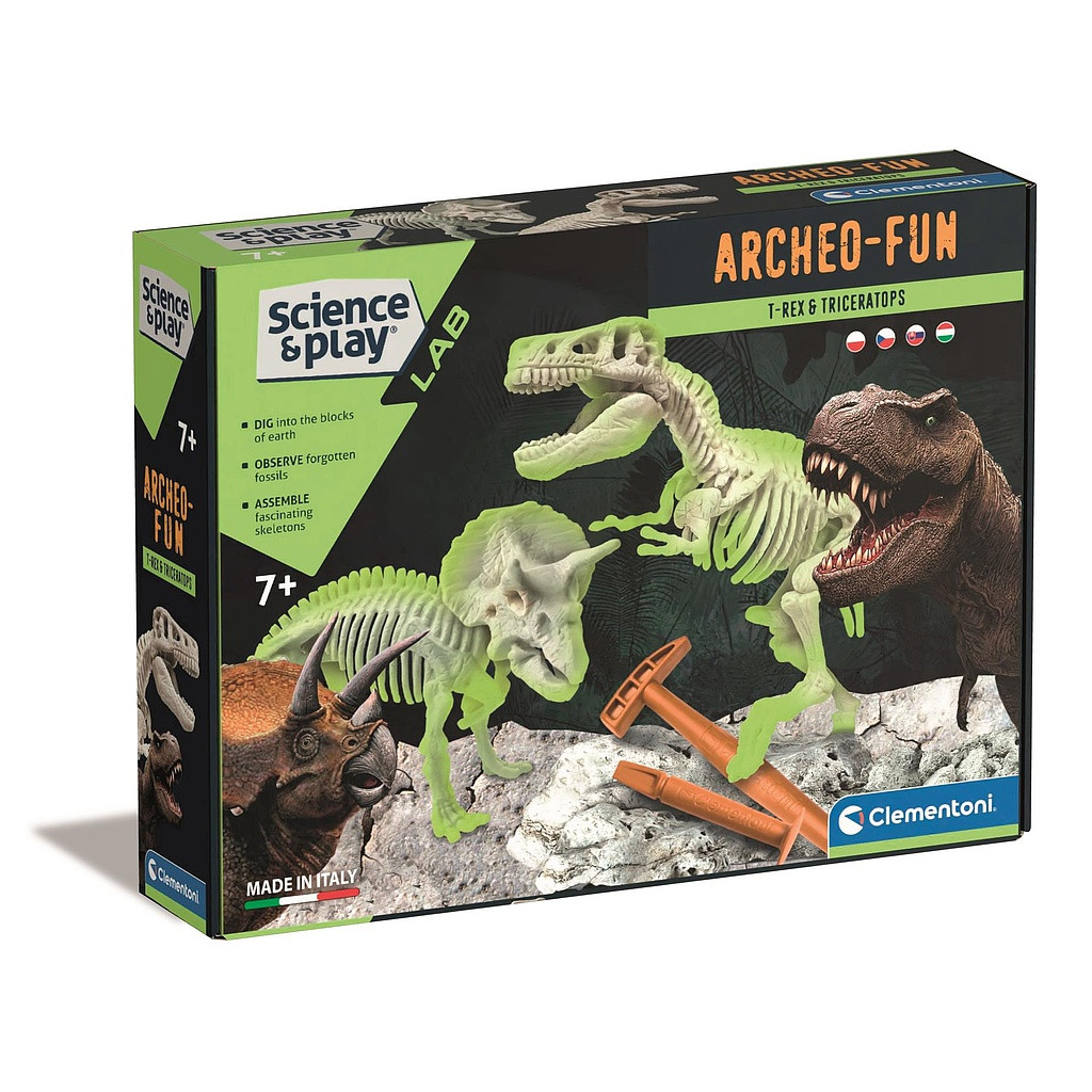 Dinosaur Archeo Fun Glowing Archaeology Kit Clementoni – tootepilt