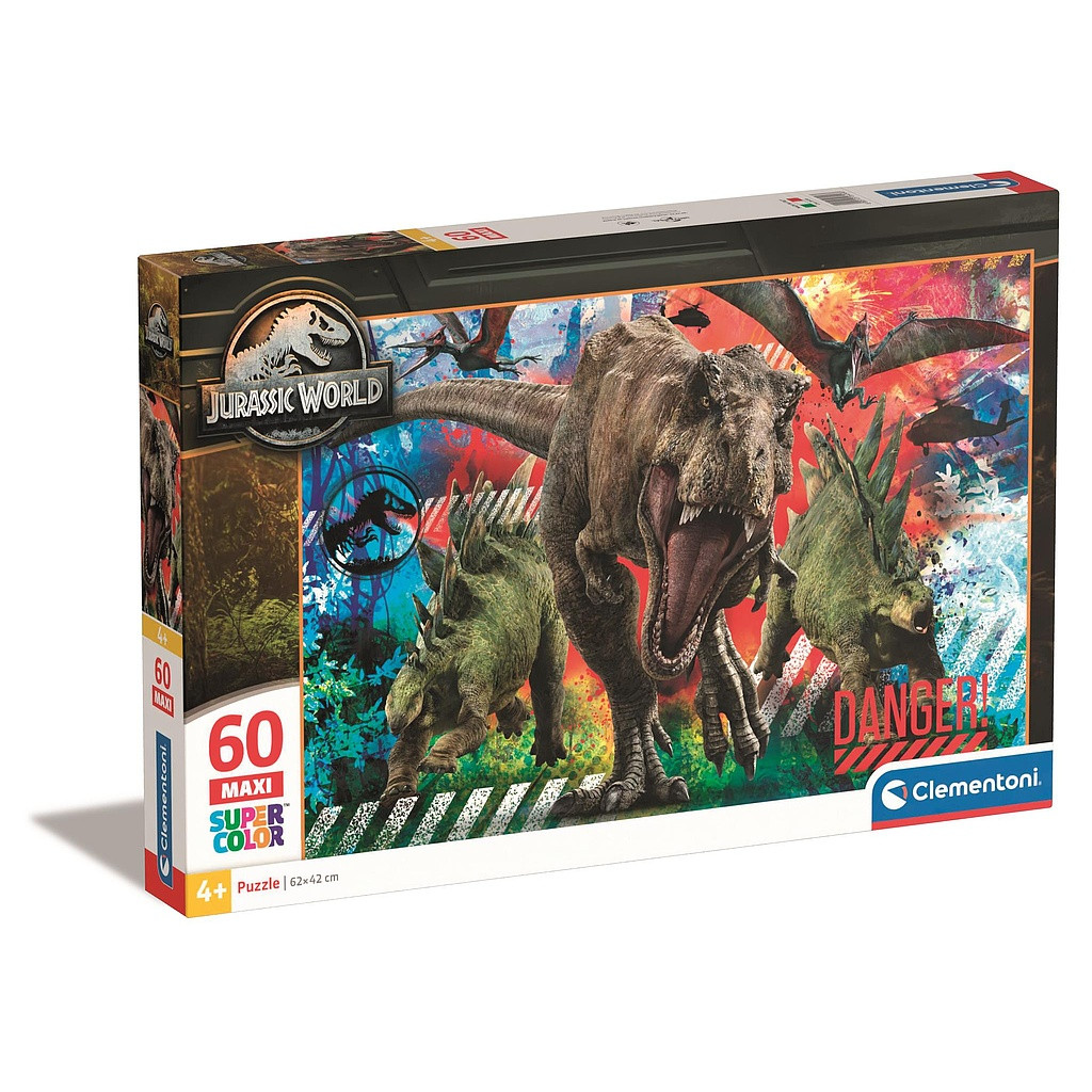 Dinosaur Danger 60-osaline maxi pusle Clementoni – tootepilt
