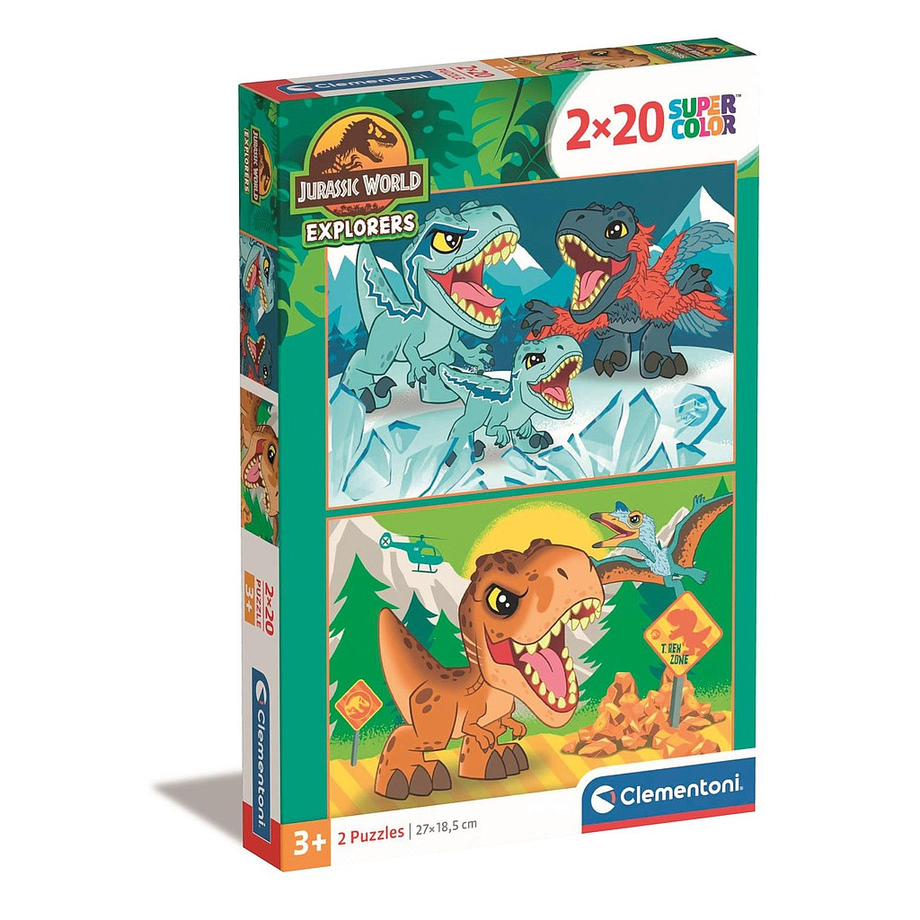 Dinosaur Explorers 2×20-osaline pusle Clementoni – tootepilt