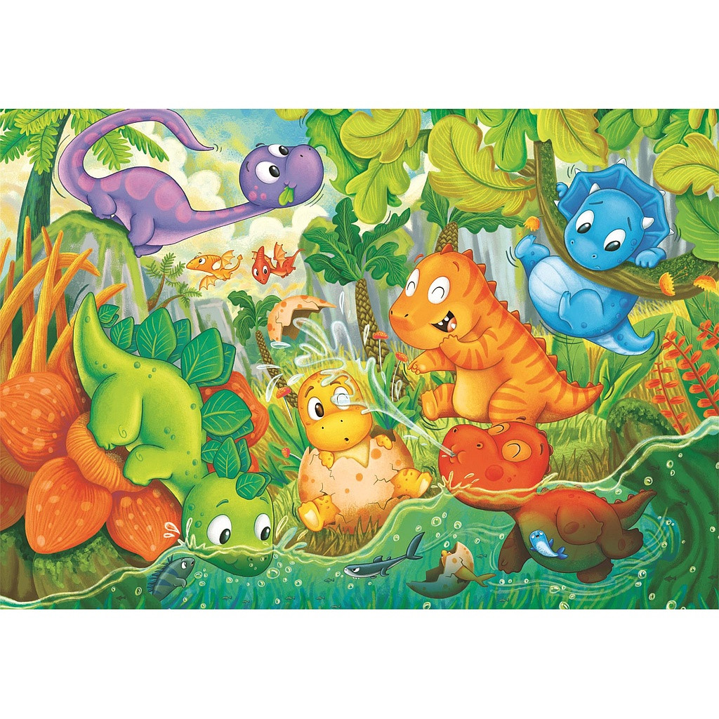 Dinosaur Happy Oasis 24-osaline maxi pusle Clementoni – detailvaade 2