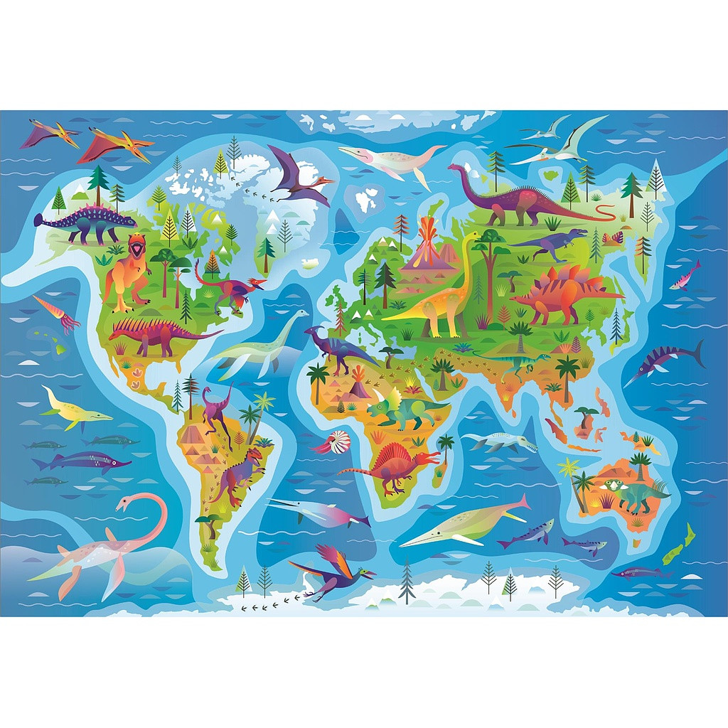 Dinosaur Map 180-osaline Clementoni pusle – detailvaade 2