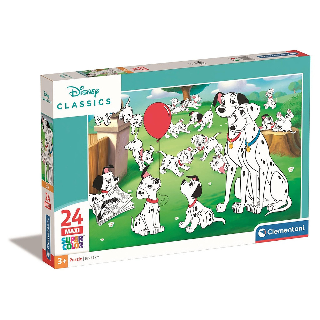 Disney 101 Dalmatians Puppy Parade 24-osaline maxi pusle Clementoni – tootepilt