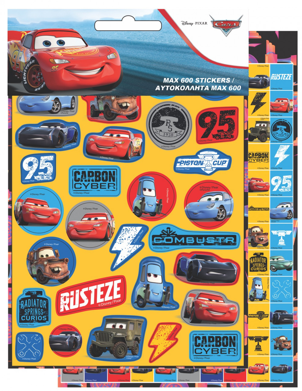 Disney Cars Adventure 600-osaline kleepsukomplekt – tootepilt