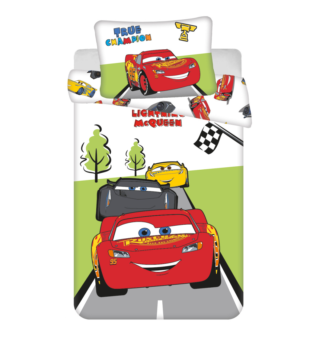 Disney Cars Champion children's nursery voodipesukomplekt 100x135 cm, 40x60 cm – tootepilt