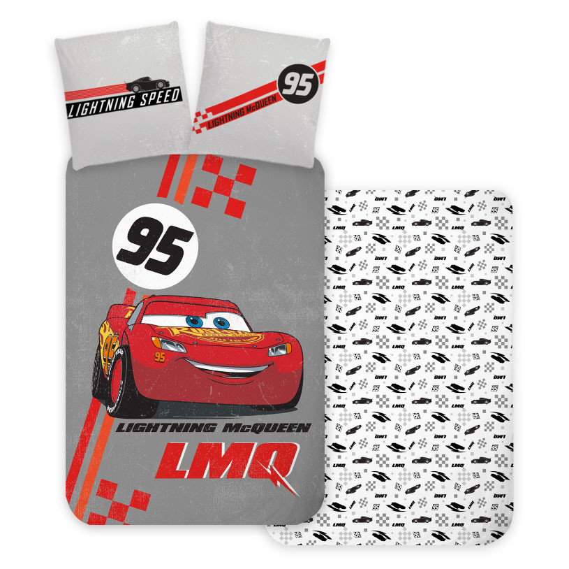 Disney Cars LMQ children's voodipesukomplekt 100x135 cm, 40x60 cm – tootepilt