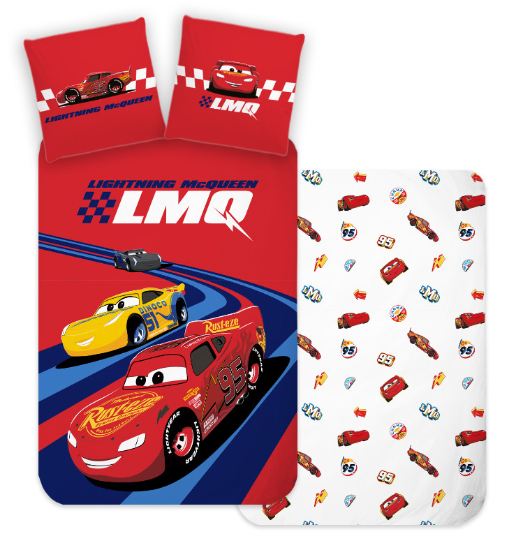 Disney Cars Racing Hero kids voodipesukomplekt 100x135 cm, 40x60 cm – tootepilt
