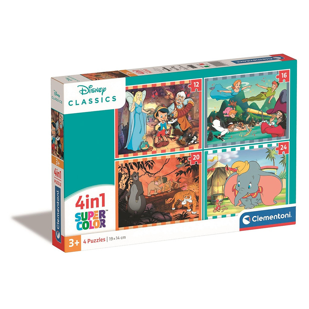 Disney Classics 4-in-1 Clementoni pusle – tootepilt