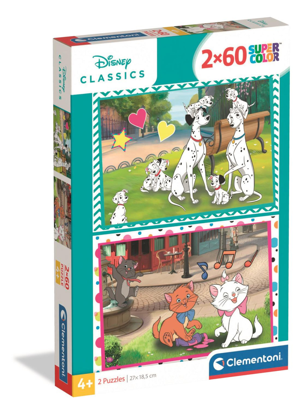 Disney Classics Love 2×60-osaline pusle Clementoni – tootepilt