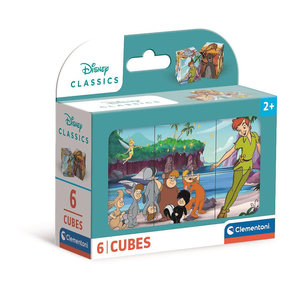 Disney Classics Loveable Stories 6-osaline pildikuubikute komplekt Clementoni – tootepilt