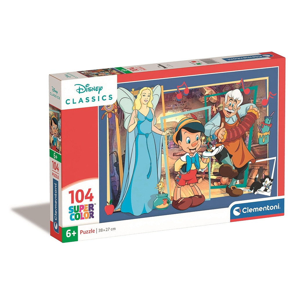 Disney Classics Pinocchio 104-osaline pusle Clementoni – tootepilt