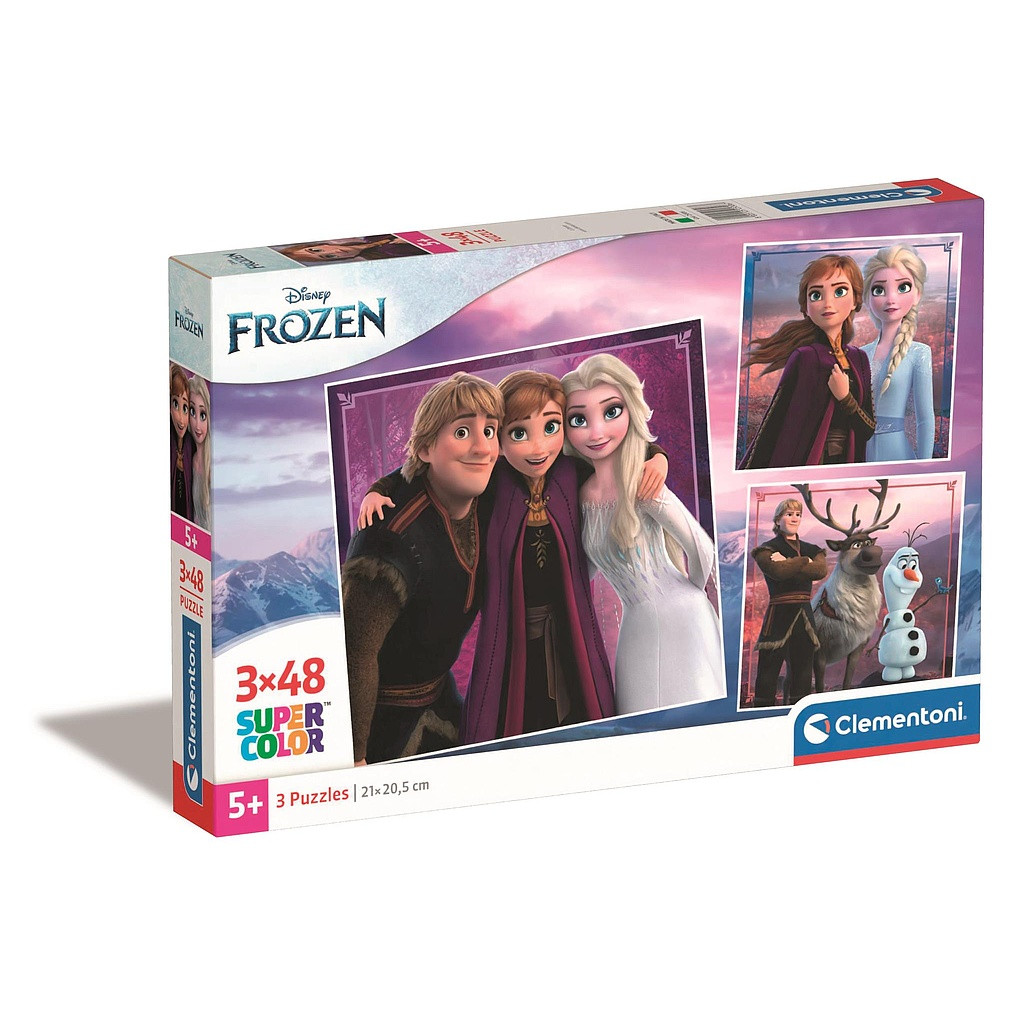 Disney Frozen Leaf 3×48-osaline pusle Clementoni – tootepilt