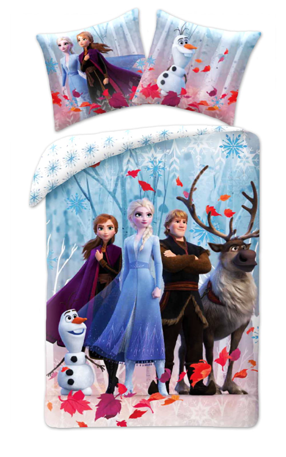 Disney Frozen Leaf voodipesukomplekt 140x200cm, 70x90 cm – tootepilt