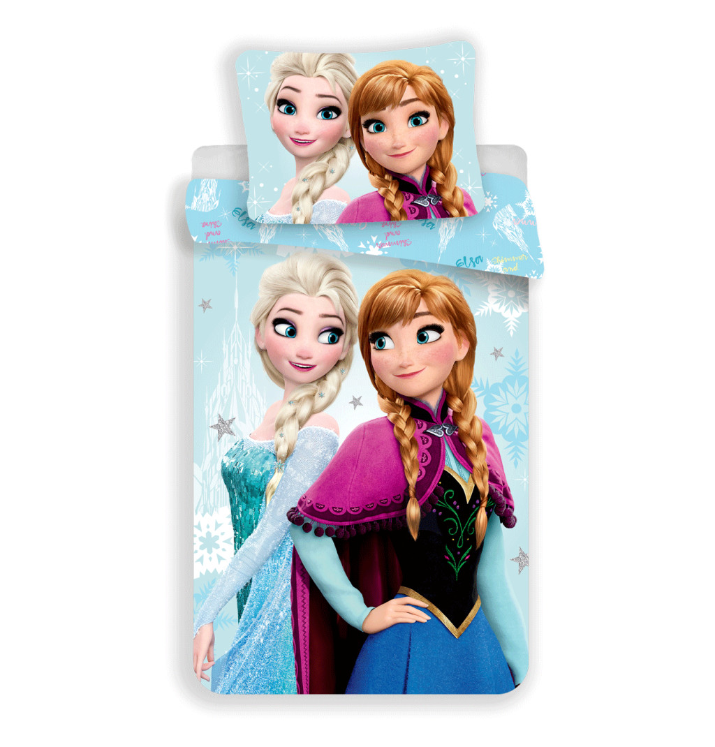 Disney Frozen Light Blue voodipesukomplekt 140x200cm, 70x90 cm – tootepilt