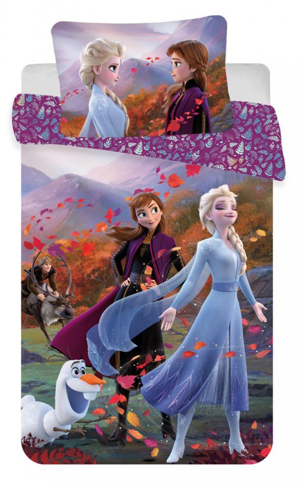 Disney Frozen Mountains children's voodipesukomplekt 100x135 cm, 40x60 cm – tootepilt