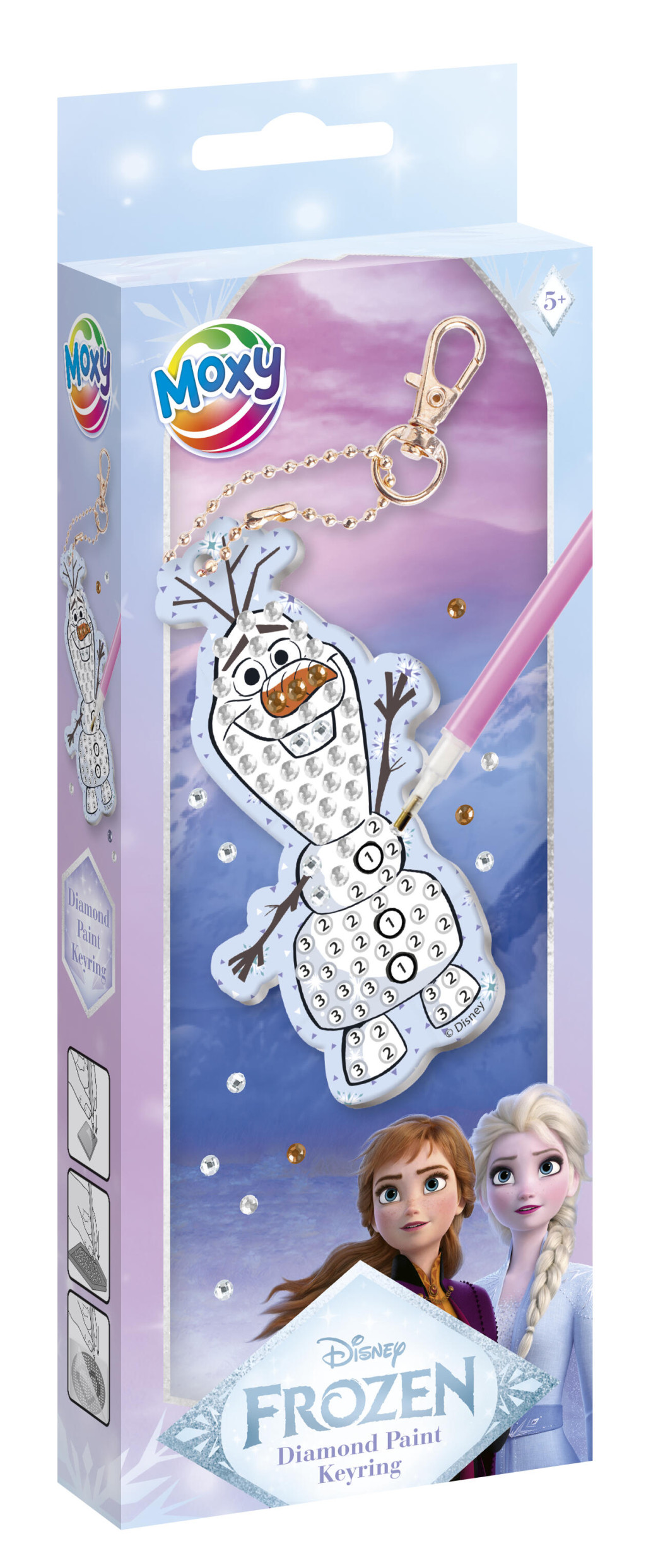 Disney Frozen Olaf teemantmosaiigiga võtmehoidja komplekt – tootepilt