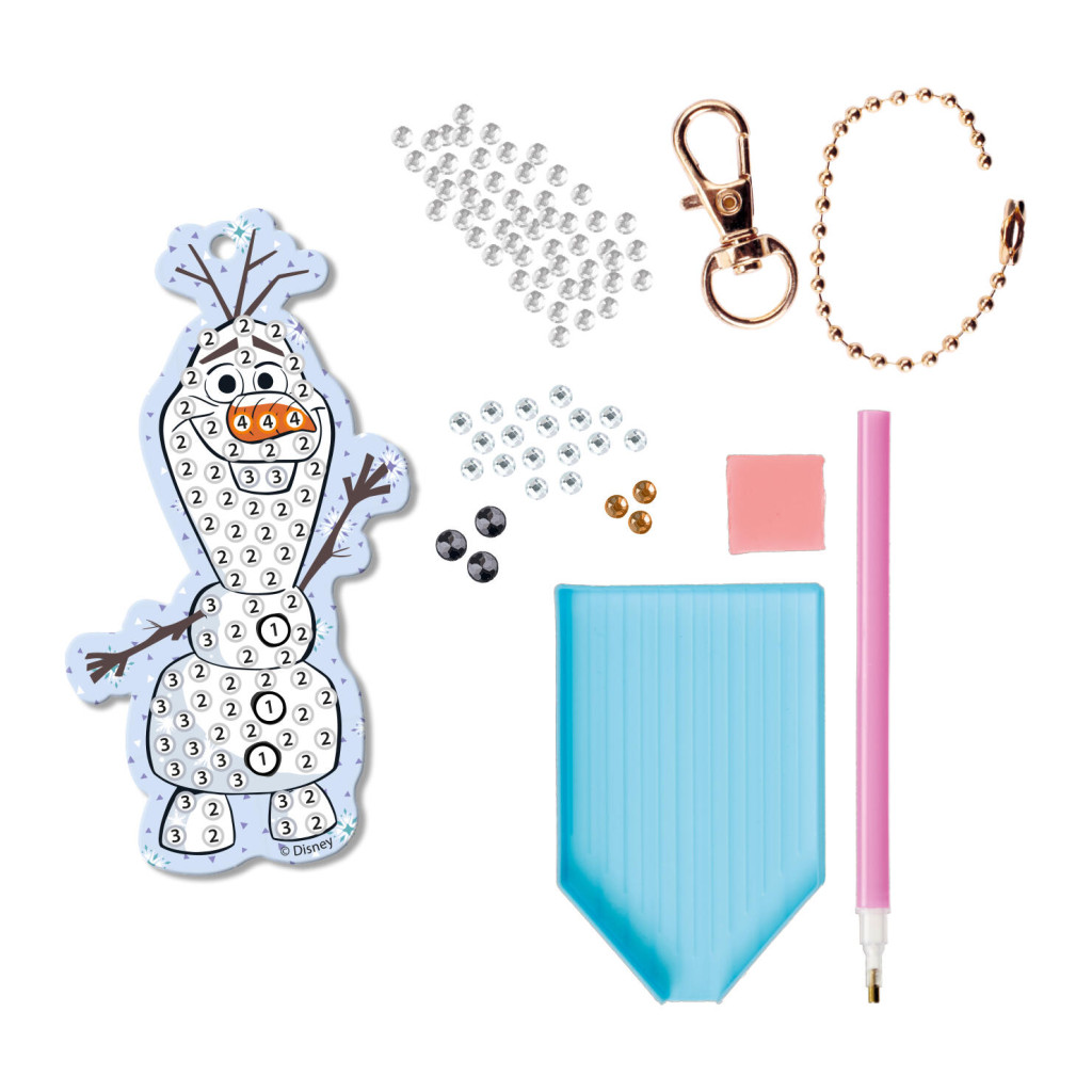 Disney Frozen Olaf teemantmosaiigiga võtmehoidja komplekt – detailvaade 2