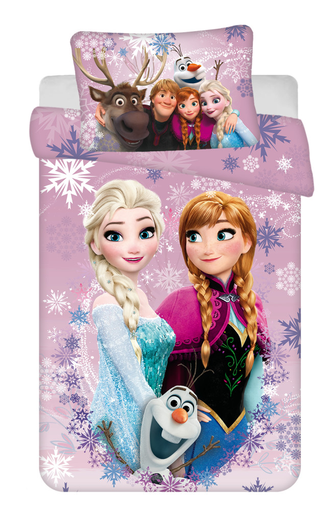 Disney Frozen Pink-purple children's bedding 100x135 cm, 40x60 cm – tootepilt