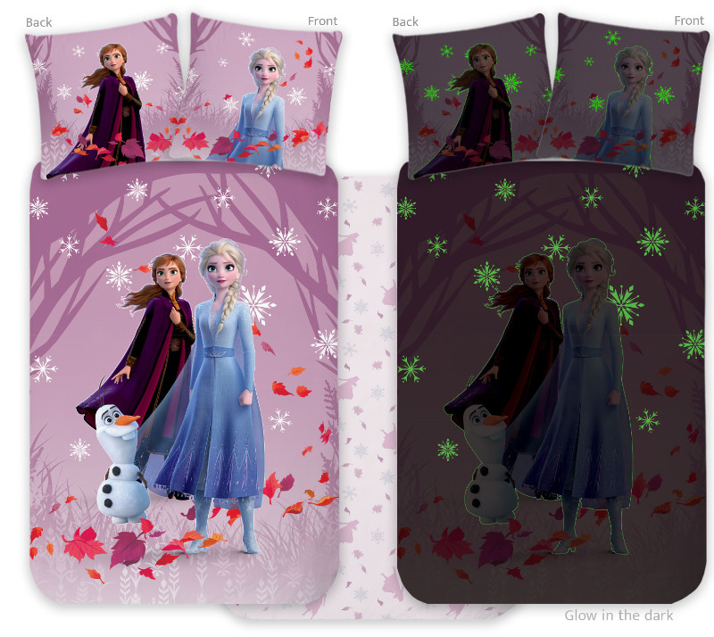 Disney Frozen Purple glow in the dark toddler tekikott 100x135cm, 40x60cm – tootepilt