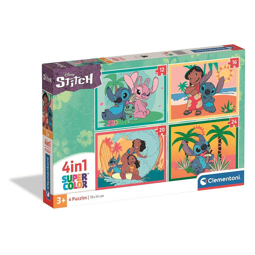Disney Lilo and Stitch 4-in-1 puslekomplekt Clementoni – tootepilt