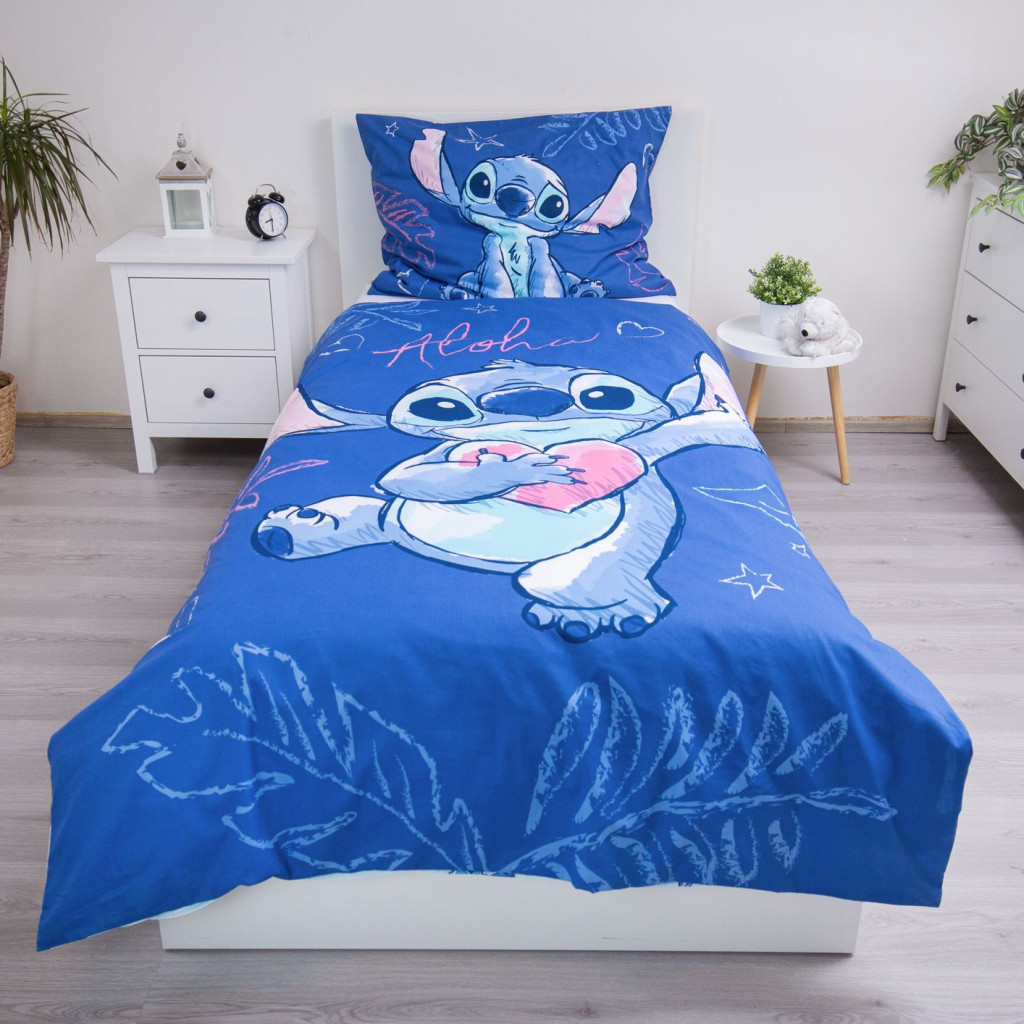 Disney Lilo and Stitch Aloha Blue bedding cover 140x200cm, 70x90 cm – detailvaade 2