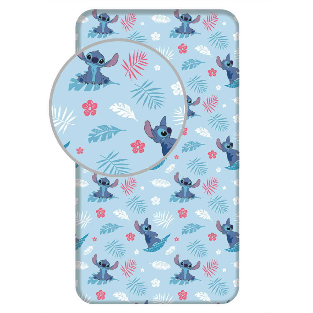 Disney Lilo and Stitch Blue kummiga voodilina 90x200 cm – tootepilt