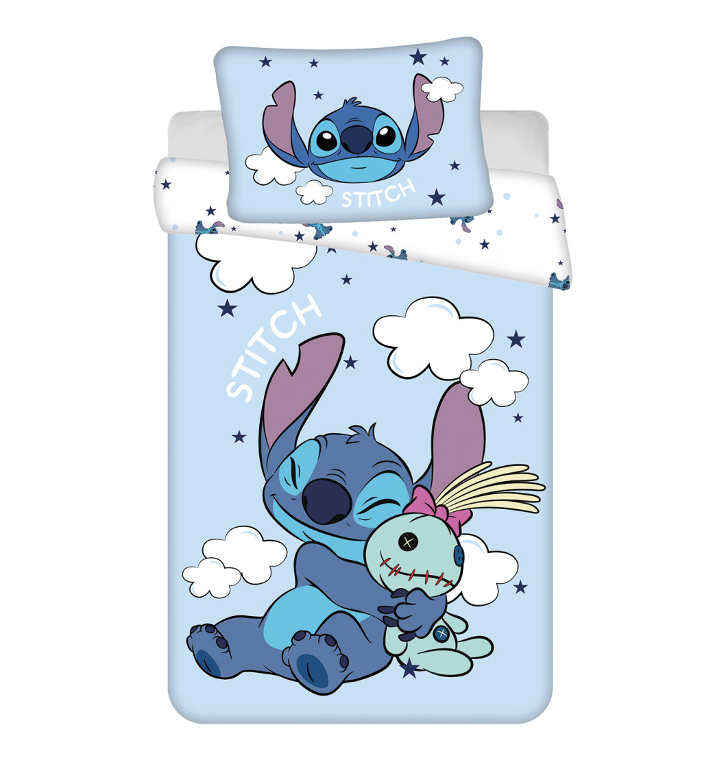 Disney Lilo and Stitch Clouds Children's voodipesukomplekt 100x135 cm, 40x60 cm – tootepilt