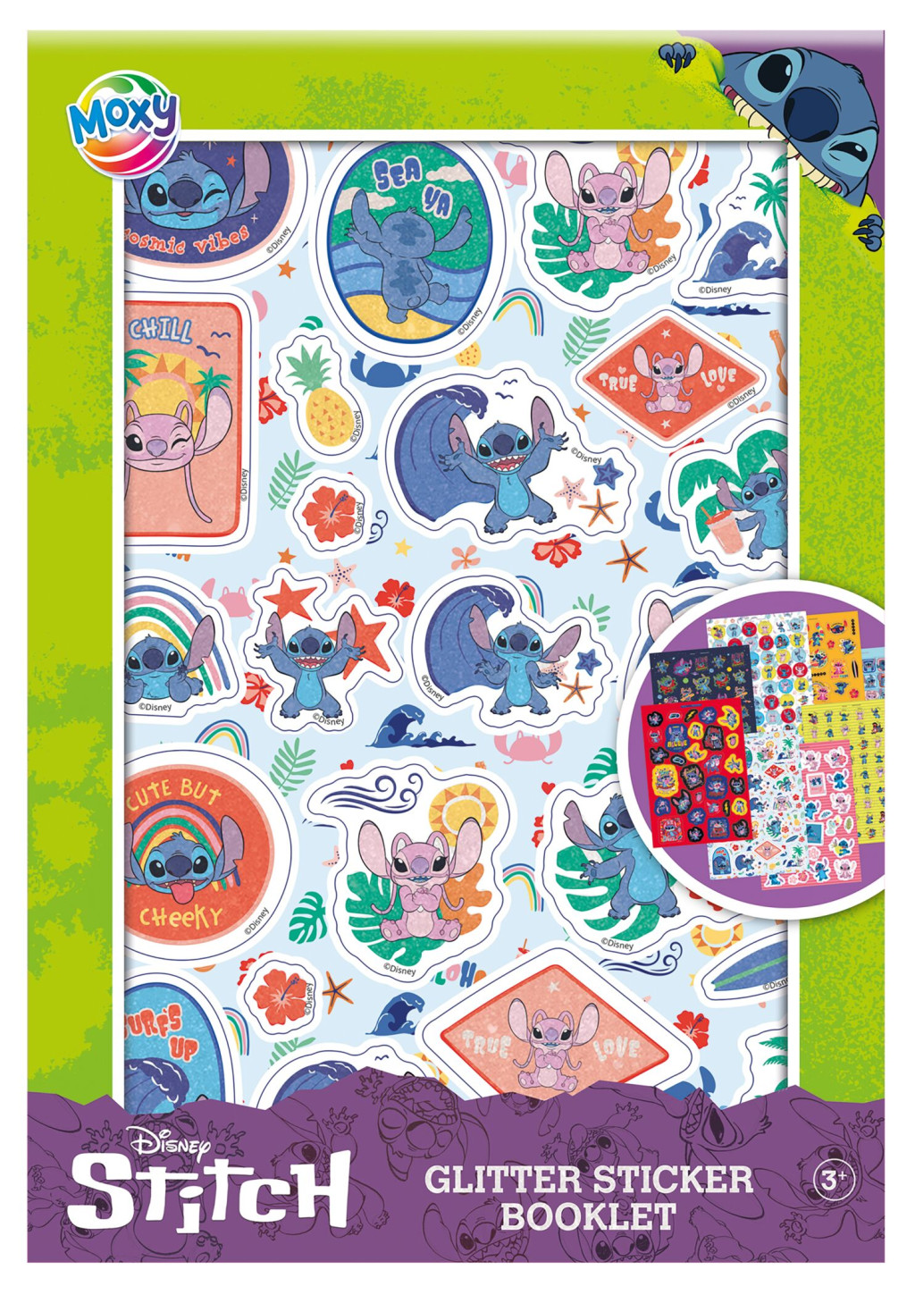 Disney Lilo and Stitch Extrovert glittery kleepsualbum with 8 sheets – tootepilt