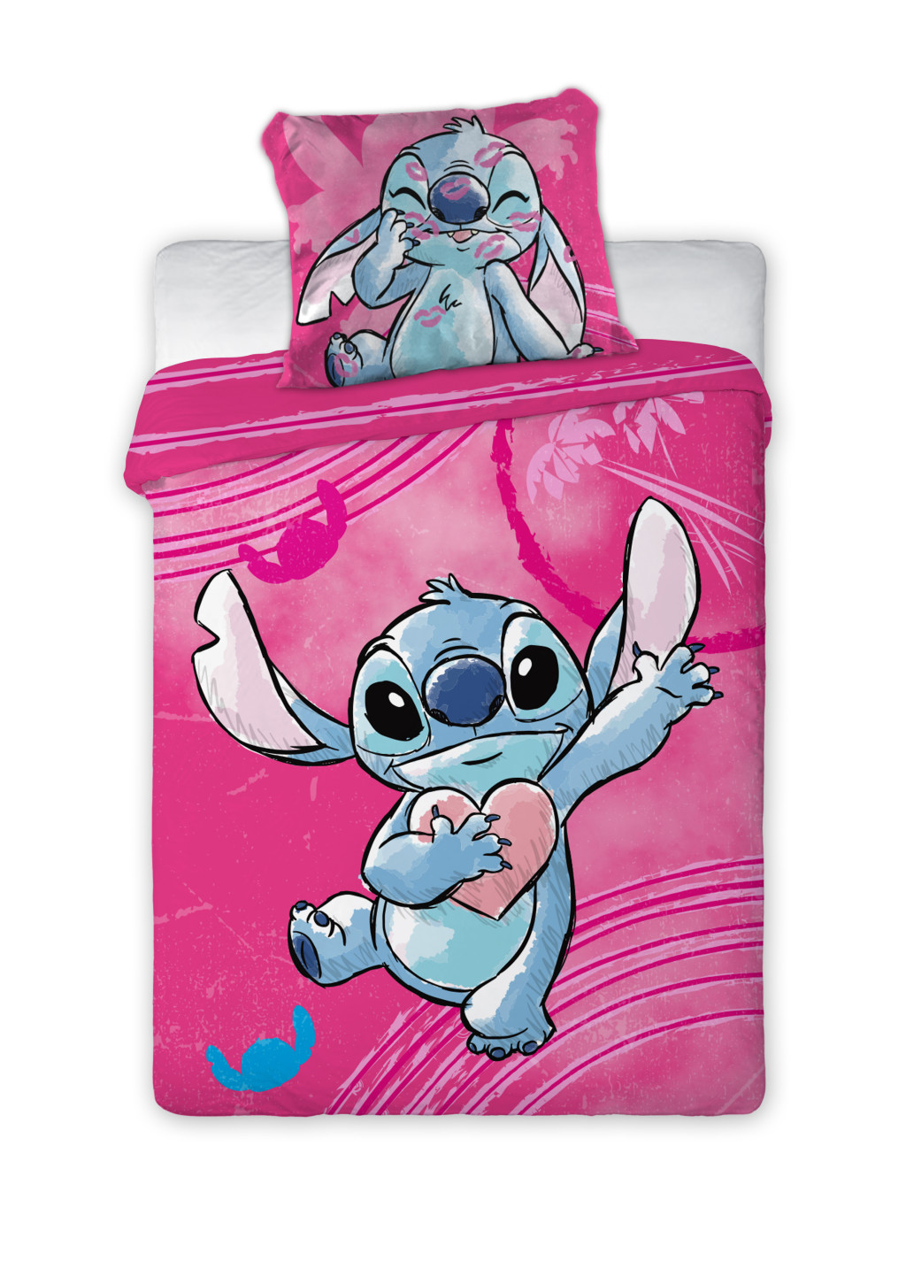 Disney Lilo and Stitch Heartbeat children's voodipesukomplekt 100x135 cm, 40x60 cm – tootepilt