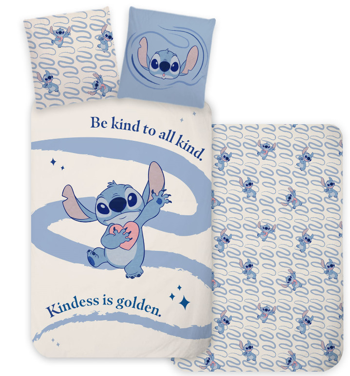 Disney Lilo and Stitch Kindness children's voodipesukomplekt 100x135 cm, 40x60 cm – tootepilt