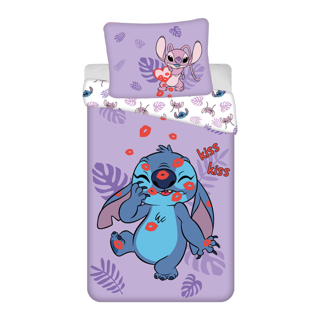 Disney Lilo and Stitch Kiss bedding cover 140x200cm, 70x90 cm – tootepilt