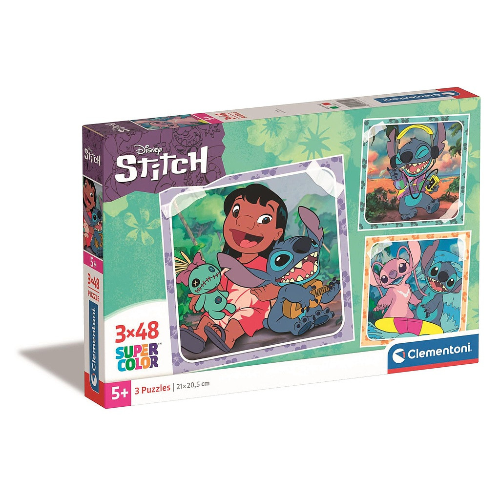 Disney Lilo and Stitch Music Playing the Guitar 3×48-osaline pusle Clementoni – tootepilt