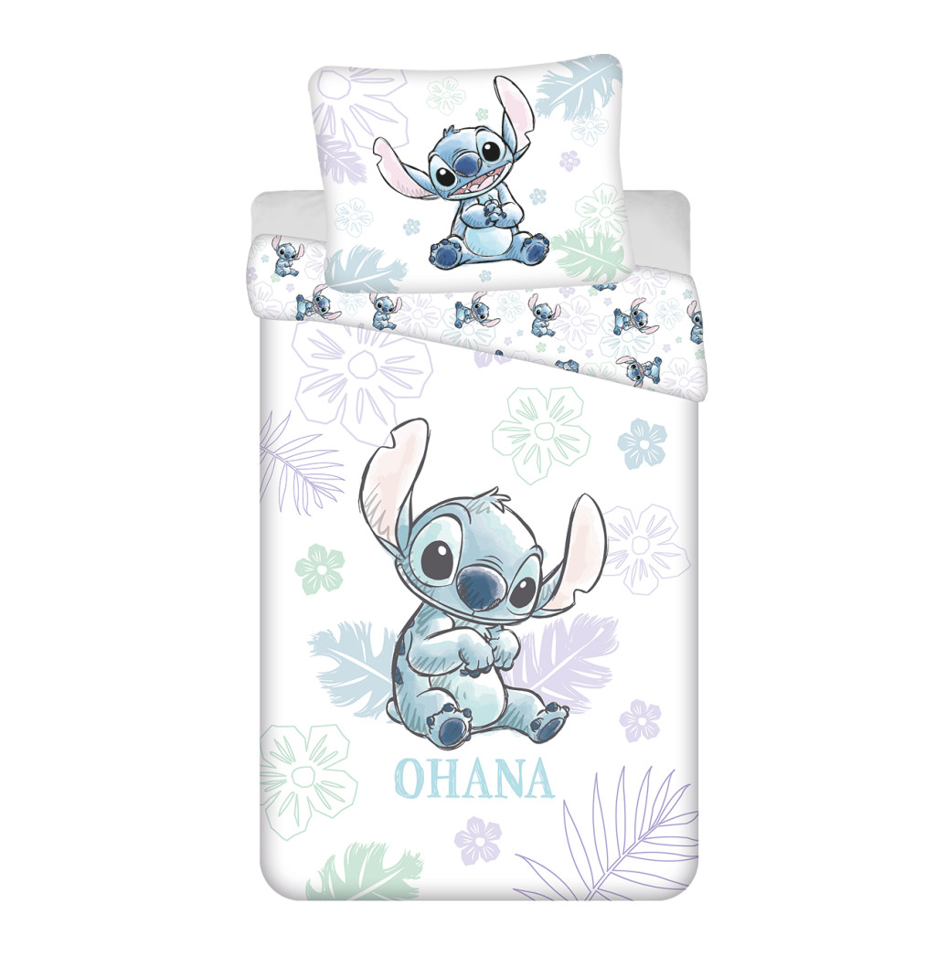 Disney Lilo and Stitch Ohana White bedding cover 140x200cm, 70x90 cm – tootepilt