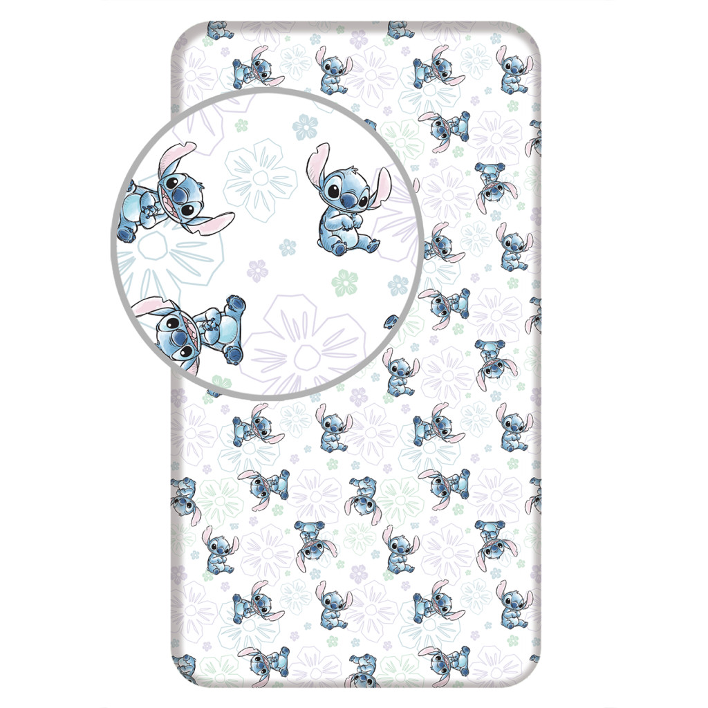 Disney Lilo and Stitch Ohana White kummiga voodilina 90x200 cm – tootepilt