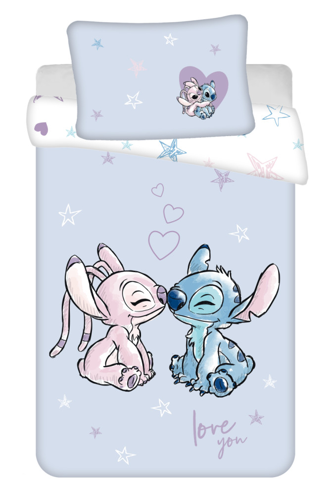 Disney Lilo and Stitch Purple Children's voodipesukomplekt 100x135 cm, 40x60 cm – tootepilt