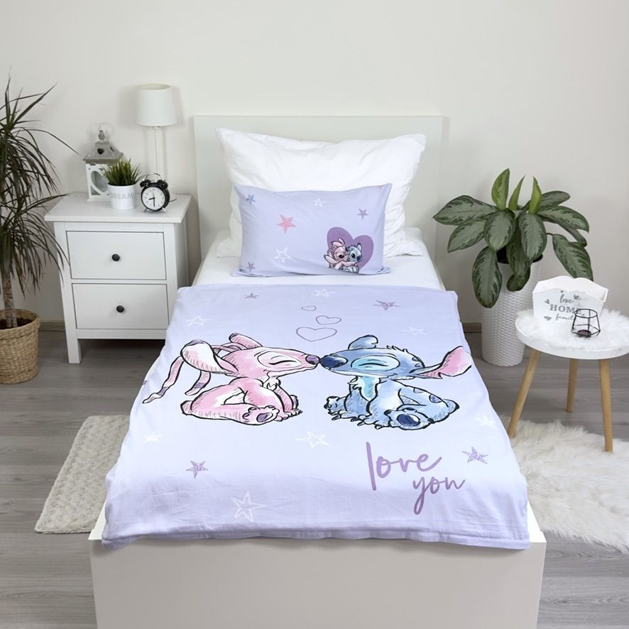 Disney Lilo and Stitch Purple Children's voodipesukomplekt 100x135 cm, 40x60 cm – detailvaade 2