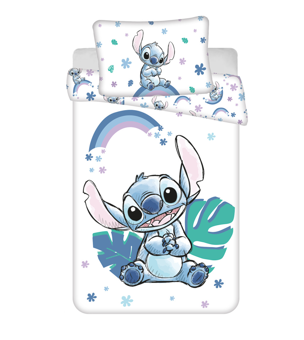 Disney Lilo and Stitch Rainbow Children's voodipesukomplekt 100x135 cm, 40x60 cm – tootepilt