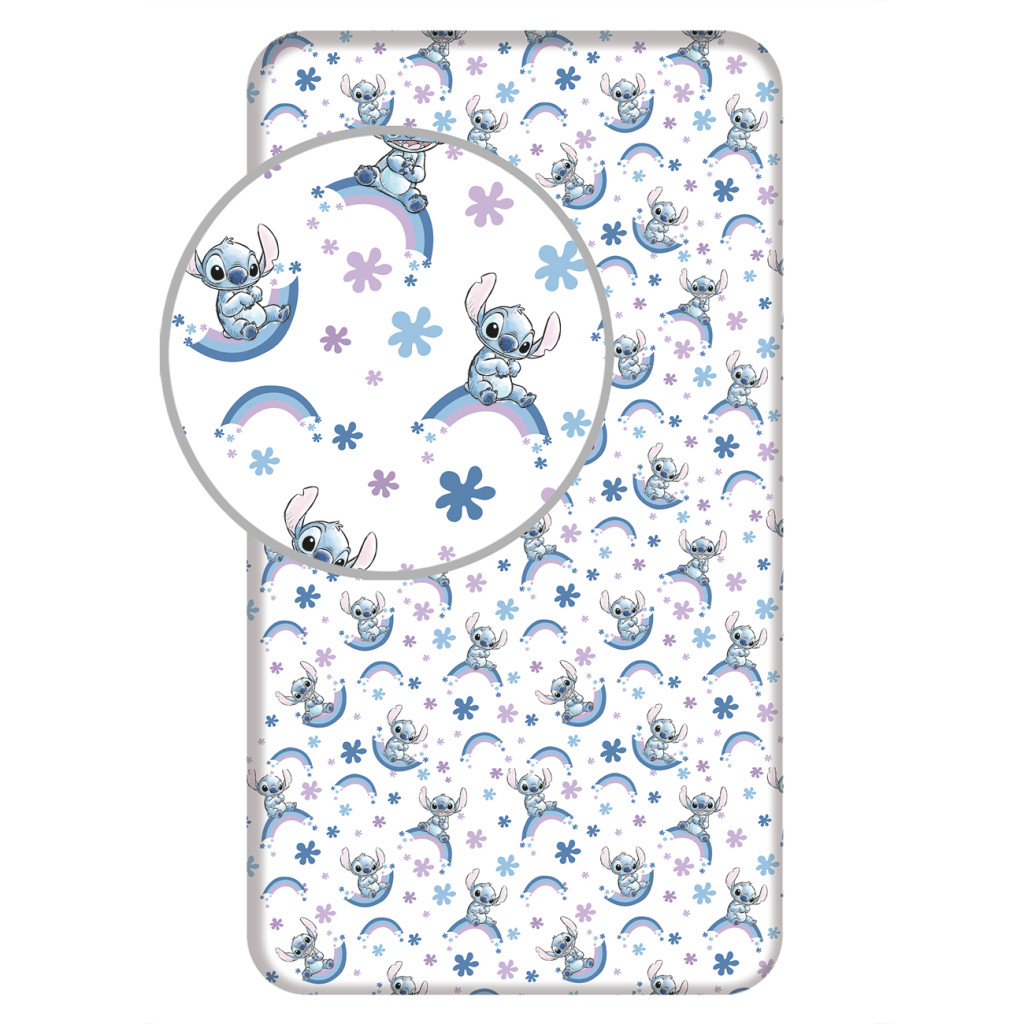 Disney Lilo and Stitch Rainbow kummiga voodilina 90x200 cm – tootepilt
