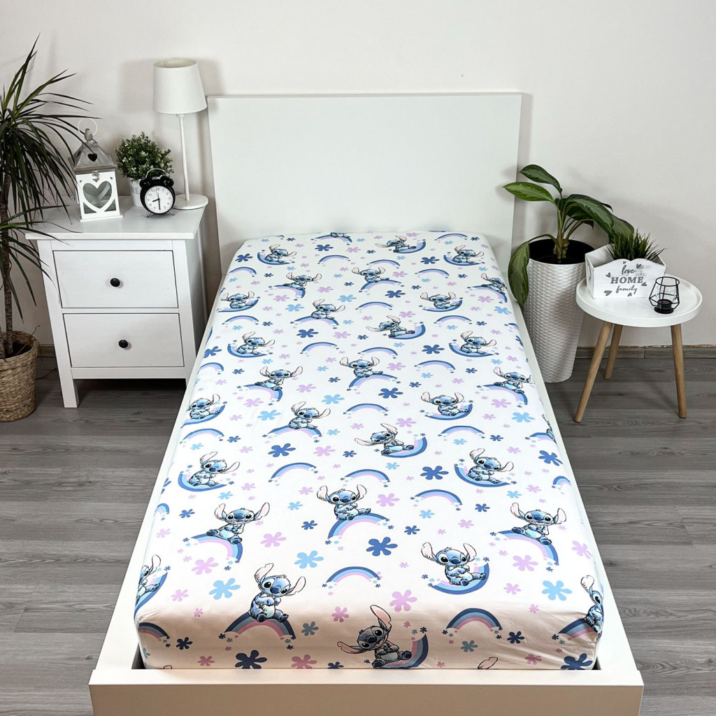 Disney Lilo and Stitch Rainbow kummiga voodilina 90x200 cm – detailvaade 2