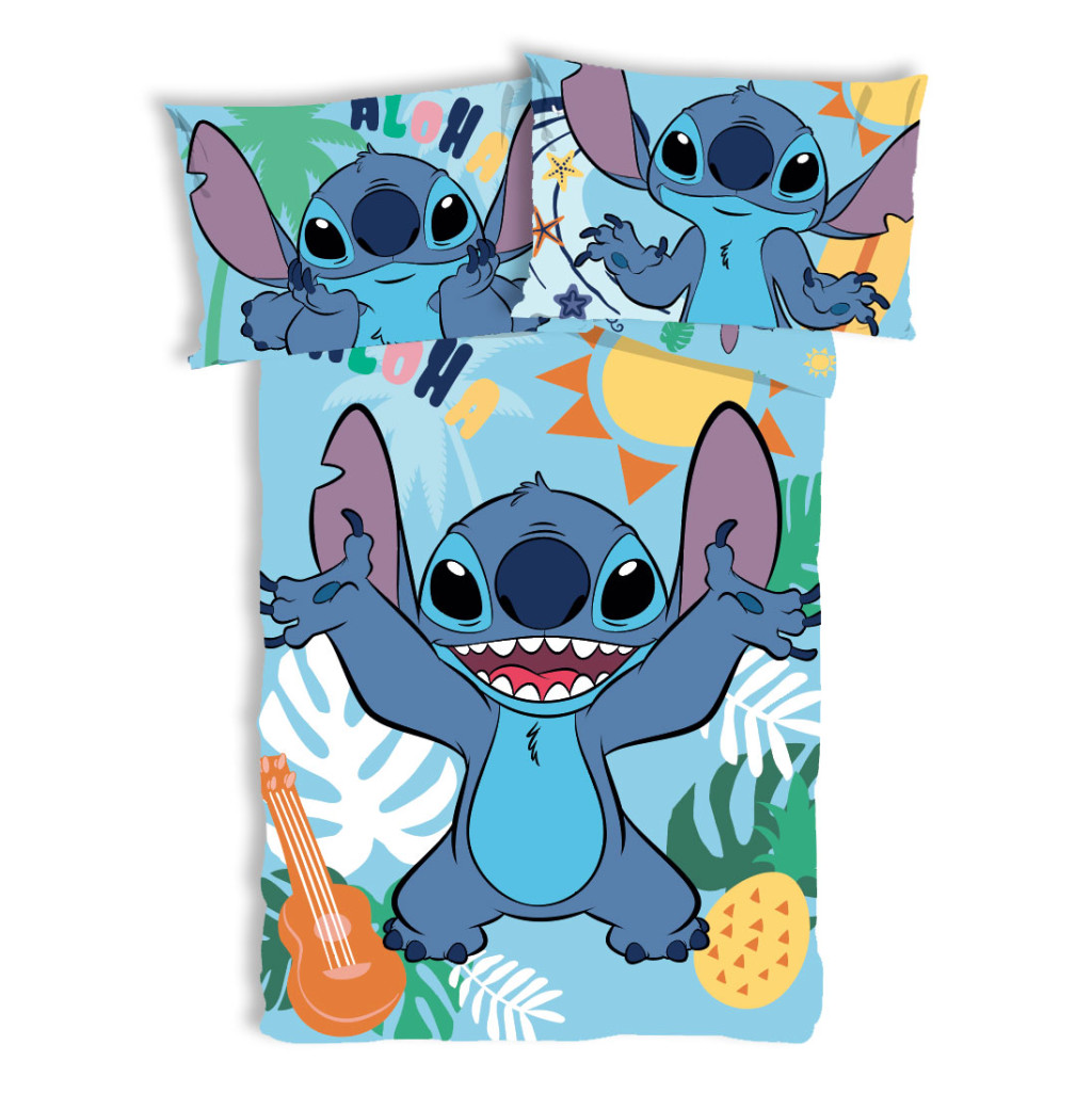 Disney Lilo and Stitch Tropical Paradise children's voodipesukomplekt 100x135 cm, 40x60 cm – tootepilt