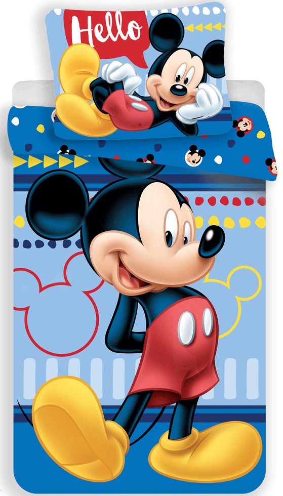 Disney Mickey Hello voodipesukomplekt 140×200cm, 70×90 cm – tootepilt