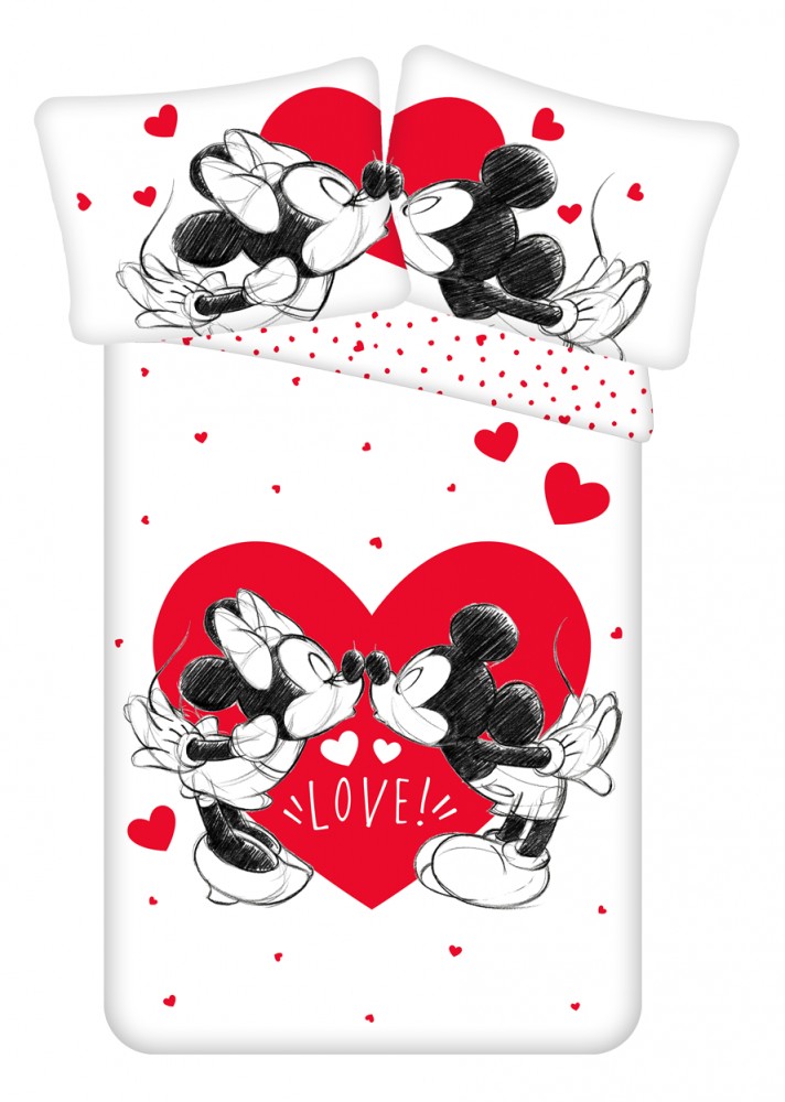 Disney Mickey Minnie Love voodipesukomplekt 140x200cm, 70x90 cm – tootepilt
