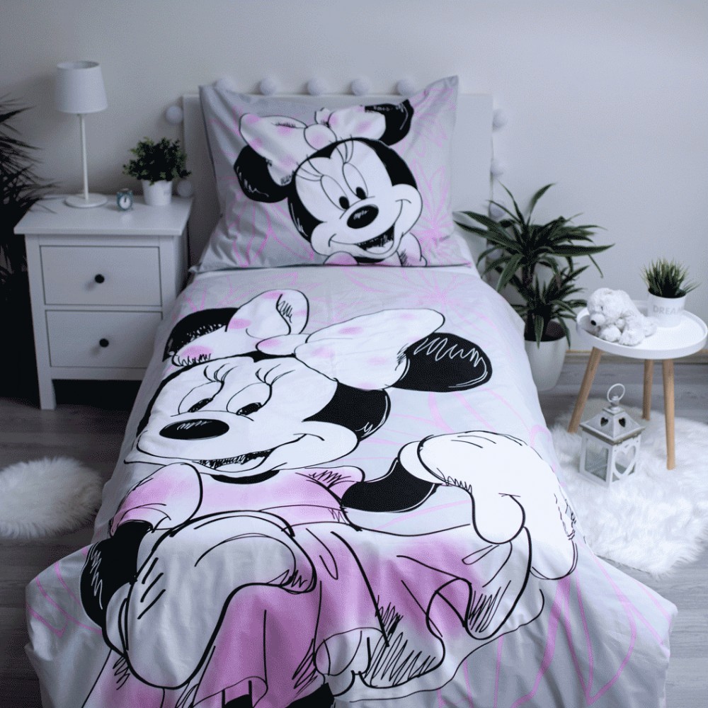Disney Minnie Beautiful voodipesukomplekt 140x200cm, 70x90 cm – detailvaade 2