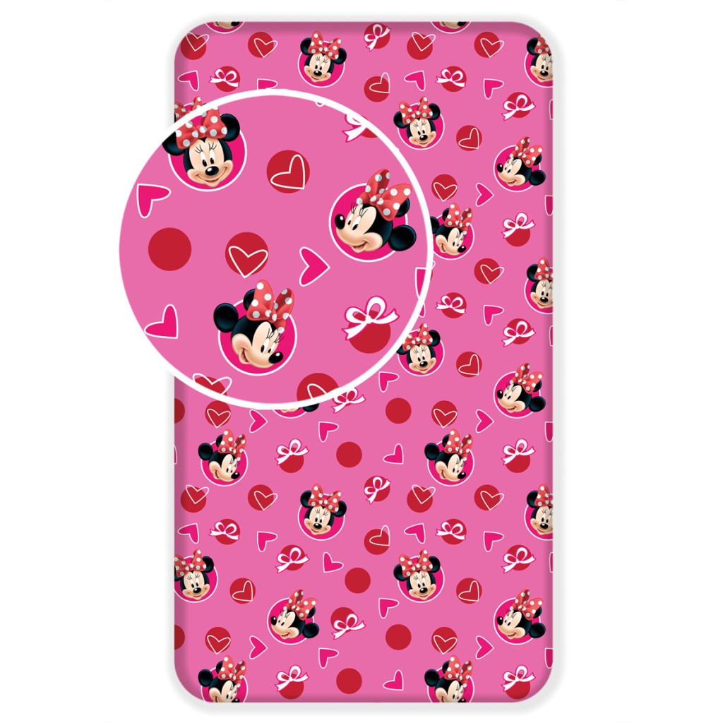 Disney Minnie Hearts kummiga voodilina 90x200 cm – tootepilt