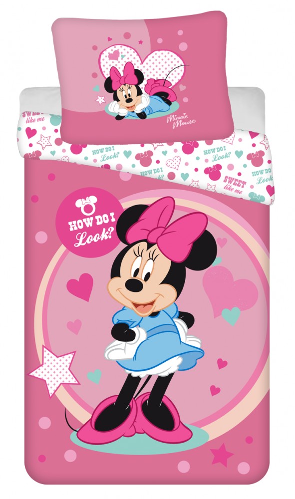 Disney Minnie Look voodipesukomplekt 140x200cm, 70x90 cm mikrokiud – tootepilt